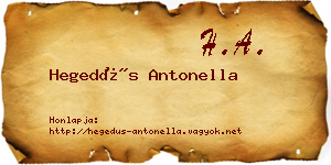 Hegedűs Antonella névjegykártya